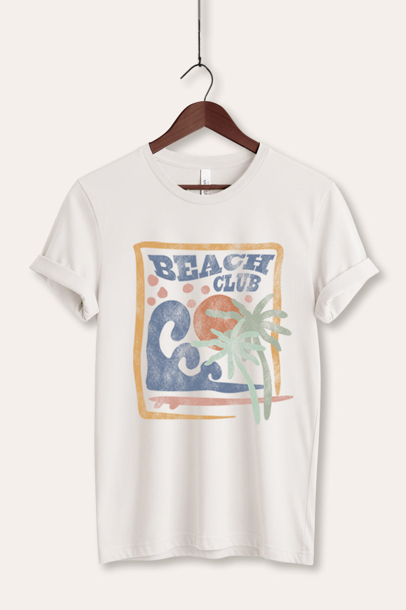"beach club" graphic bella+canvas® tee