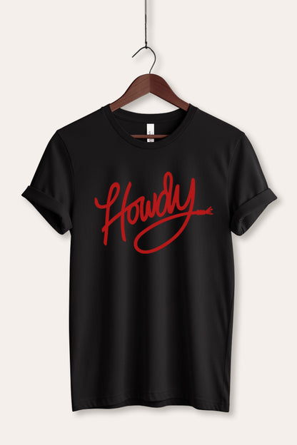 Howdy Cursive Western Graphic Women's Jersey Tee