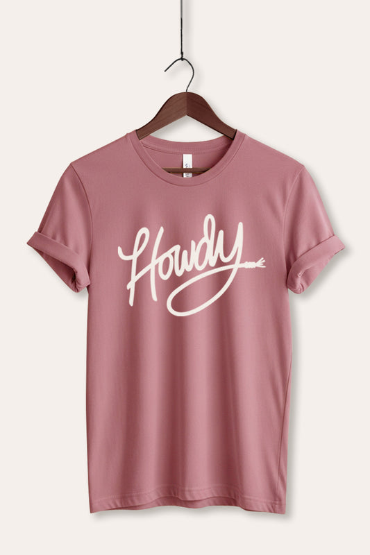 "howdy" graphic bella+canvas® tee