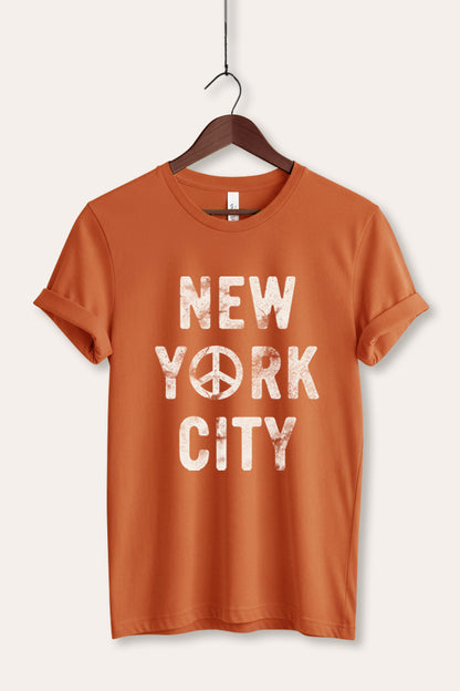 New York City Peace Sign Graphic Women's Jersey Tee