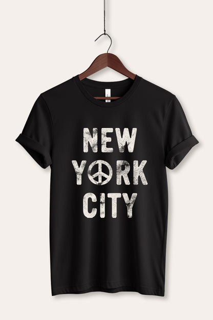 New York City Peace Sign Graphic Women's Jersey Tee