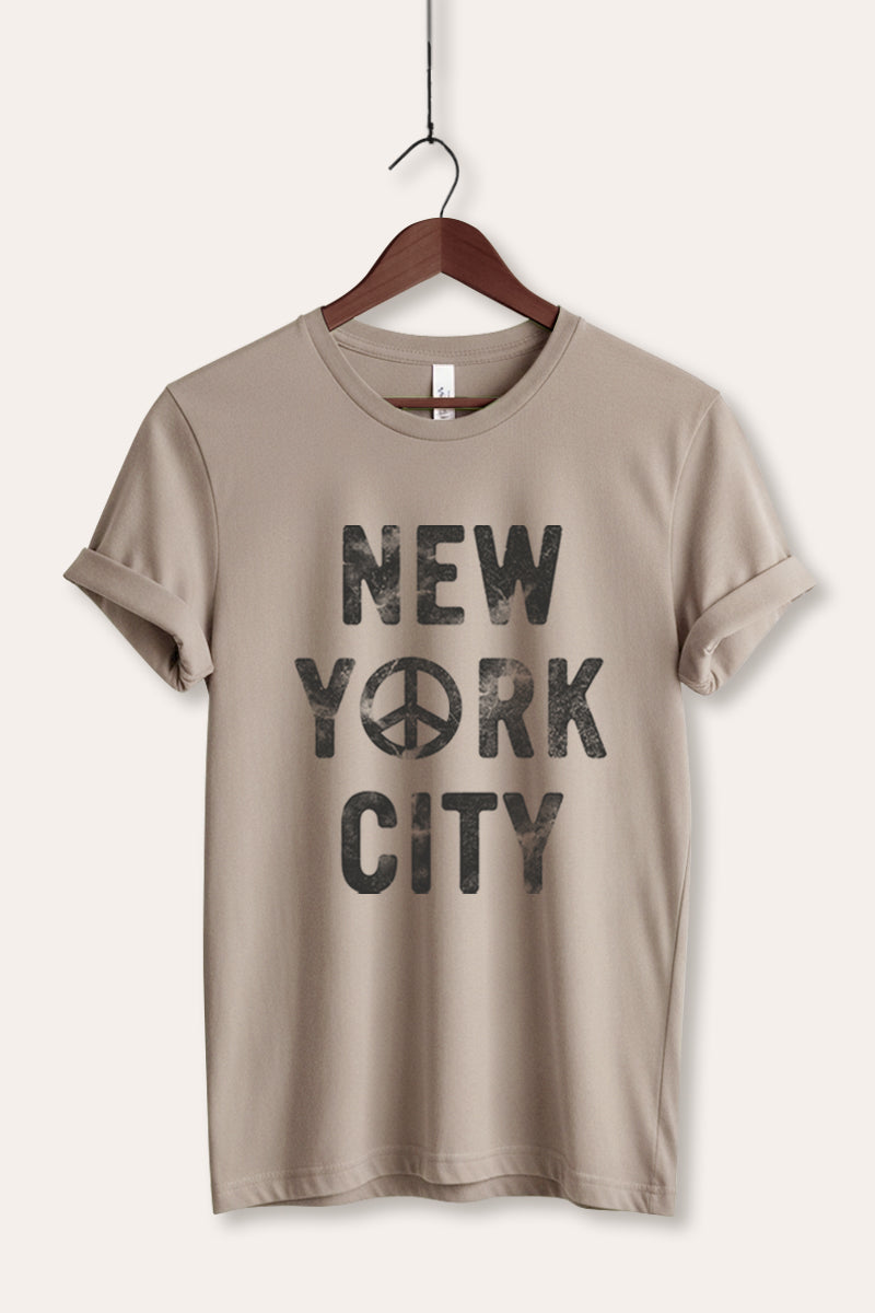 New York City Peace Sign Graphic Women's Jersey Tee