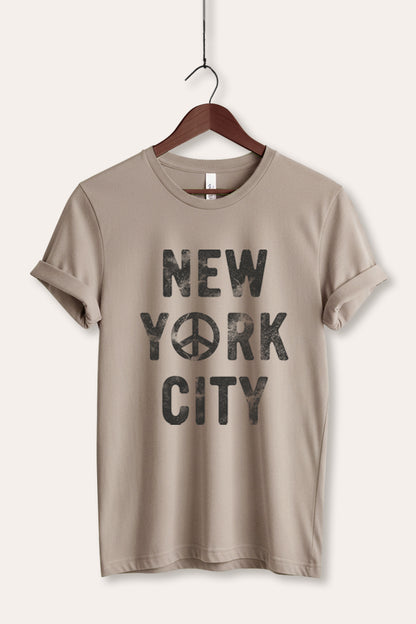 New York City Peace Sign Graphic Women's Jersey Tee