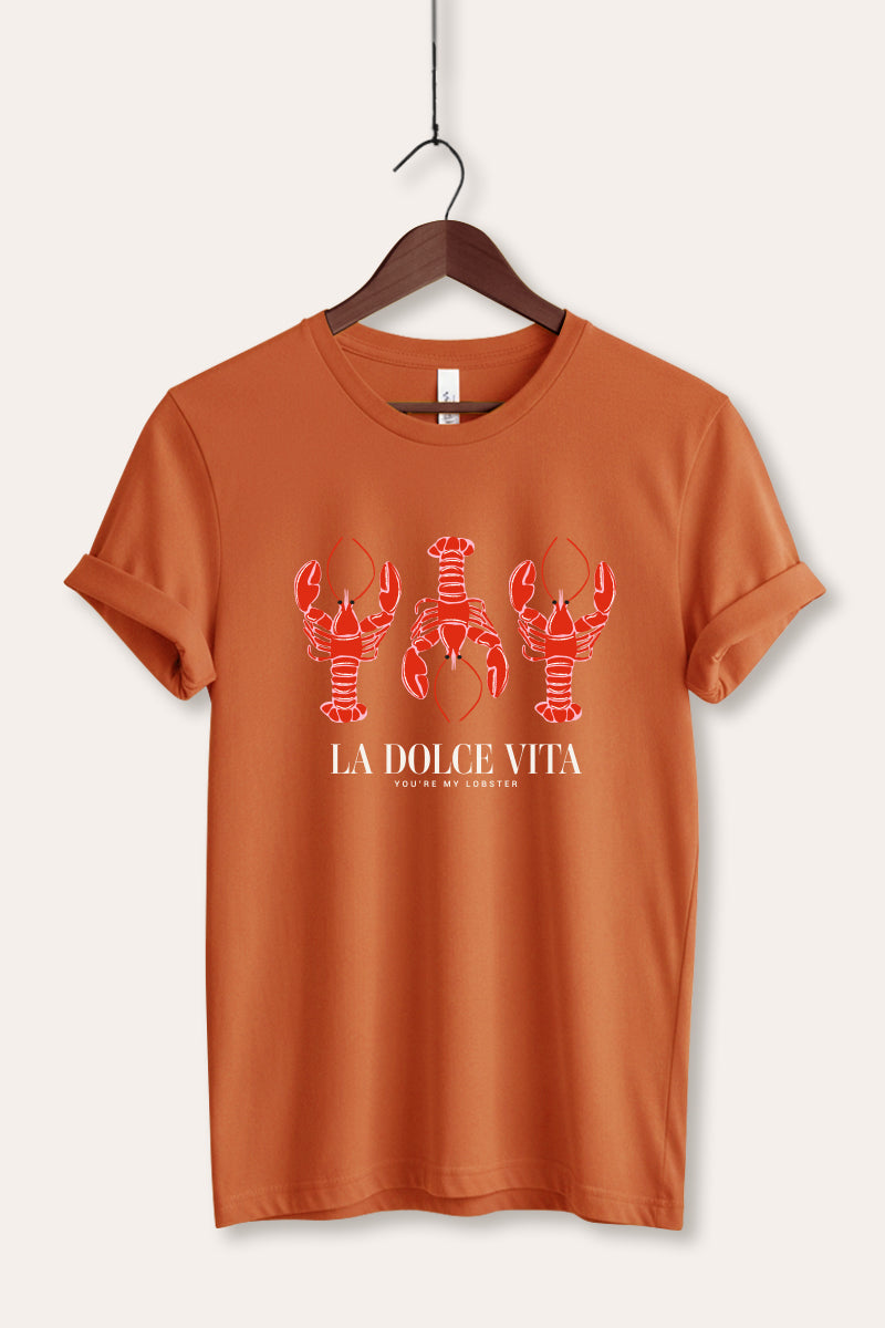 The Sweet Life Coastal Lobster Graphic Women's Jersey Tee