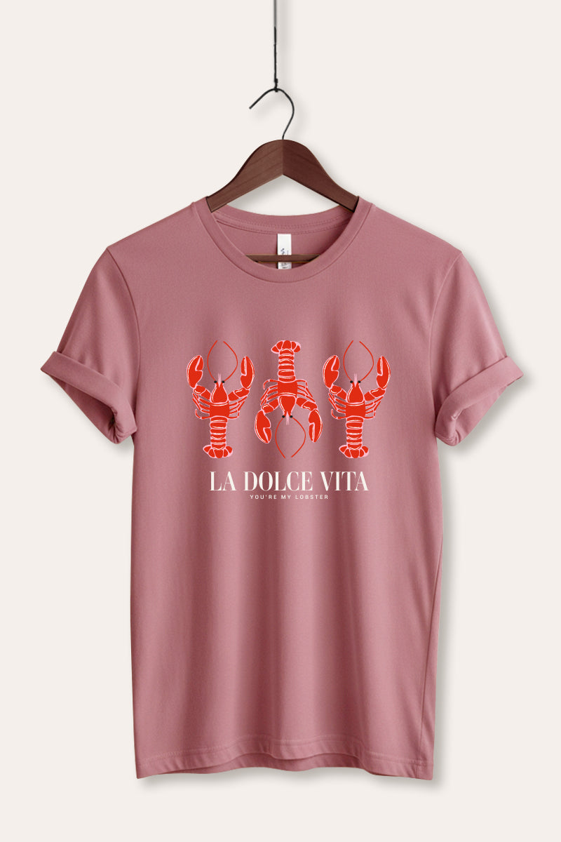 The Sweet Life Coastal Lobster Graphic Women's Jersey Tee