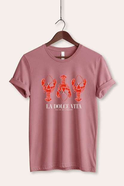The Sweet Life Coastal Lobster Graphic Women's Jersey Tee