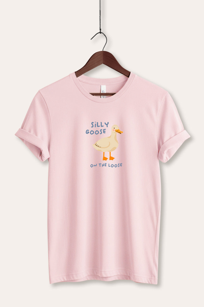 Silly Goose Pastel Graphic Women's Jersey Tee
