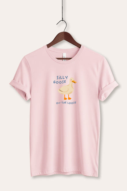 Silly Goose Pastel Graphic Women's Jersey Tee