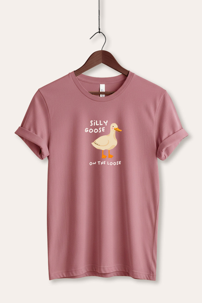 Silly Goose Pastel Graphic Women's Jersey Tee