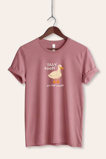 Silly Goose Pastel Graphic Women's Jersey Tee