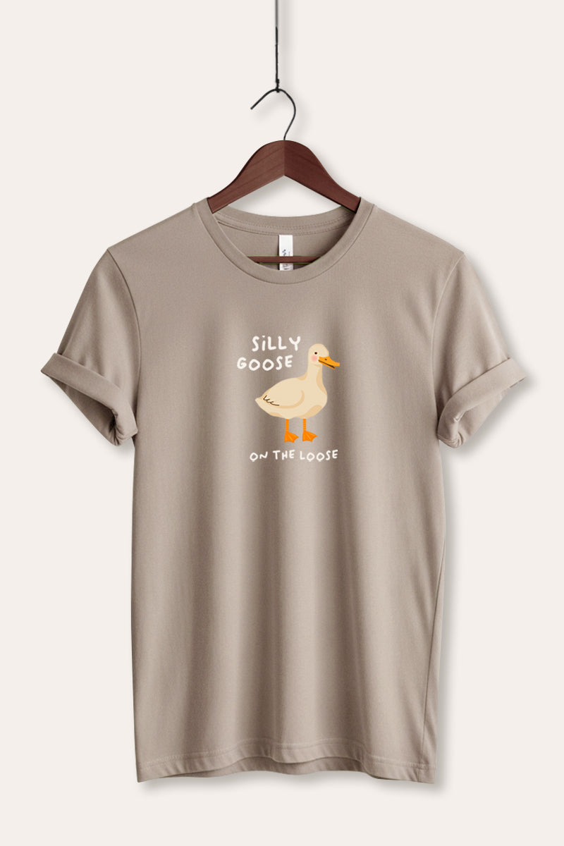Silly Goose Pastel Graphic Women's Jersey Tee