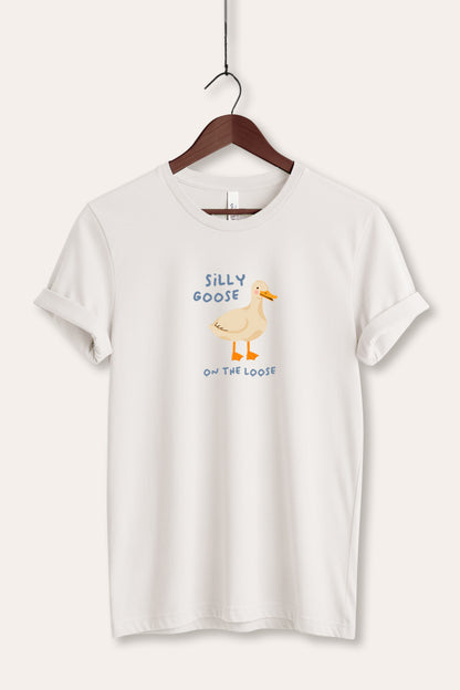 Silly Goose Pastel Graphic Women's Jersey Tee
