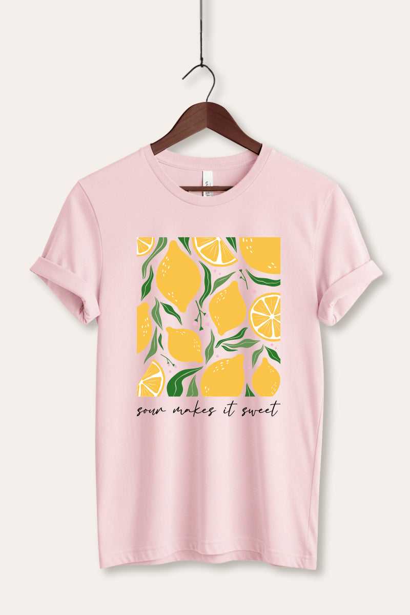 Sour & Sweet Lemon Fruit Graphic Women's Jersey Tee