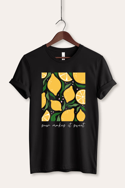 Sour & Sweet Lemon Fruit Graphic Women's Jersey Tee