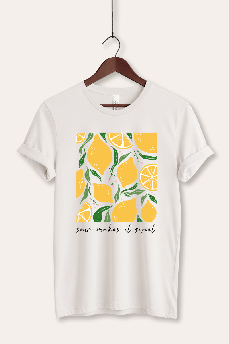 Sour & Sweet Lemon Fruit Graphic Women's Jersey Tee