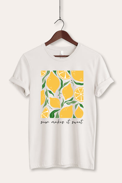 Sour & Sweet Lemon Fruit Graphic Women's Jersey Tee