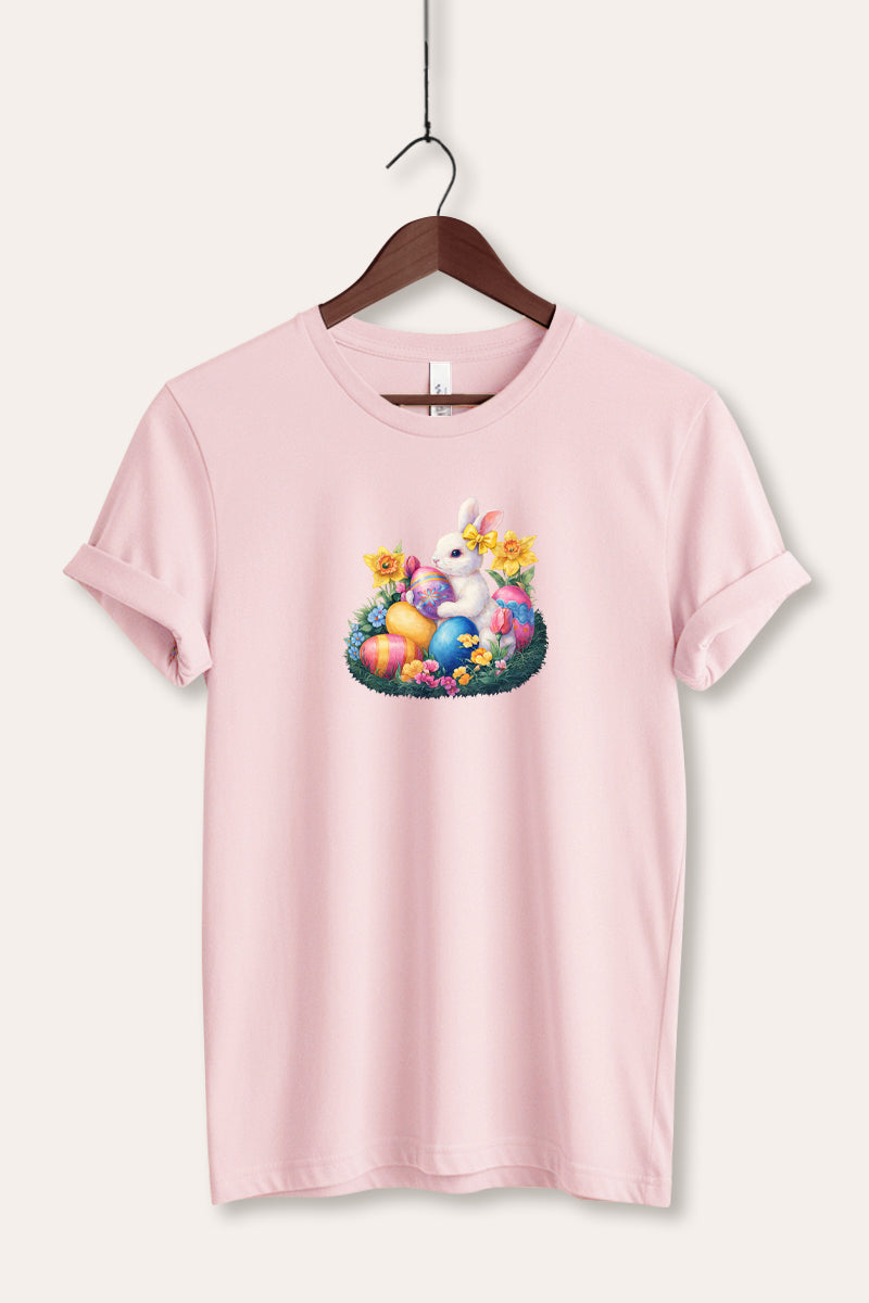 Easter Rabbit Egg Graphic Women's Jersey Tee