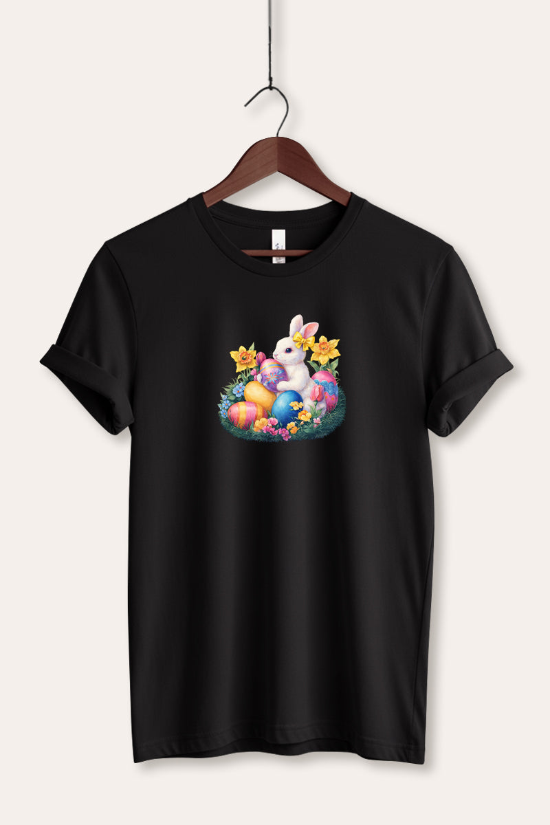 Easter Rabbit Egg Graphic Women's Jersey Tee