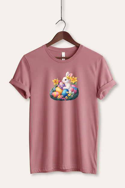 Easter Rabbit Egg Graphic Women's Jersey Tee