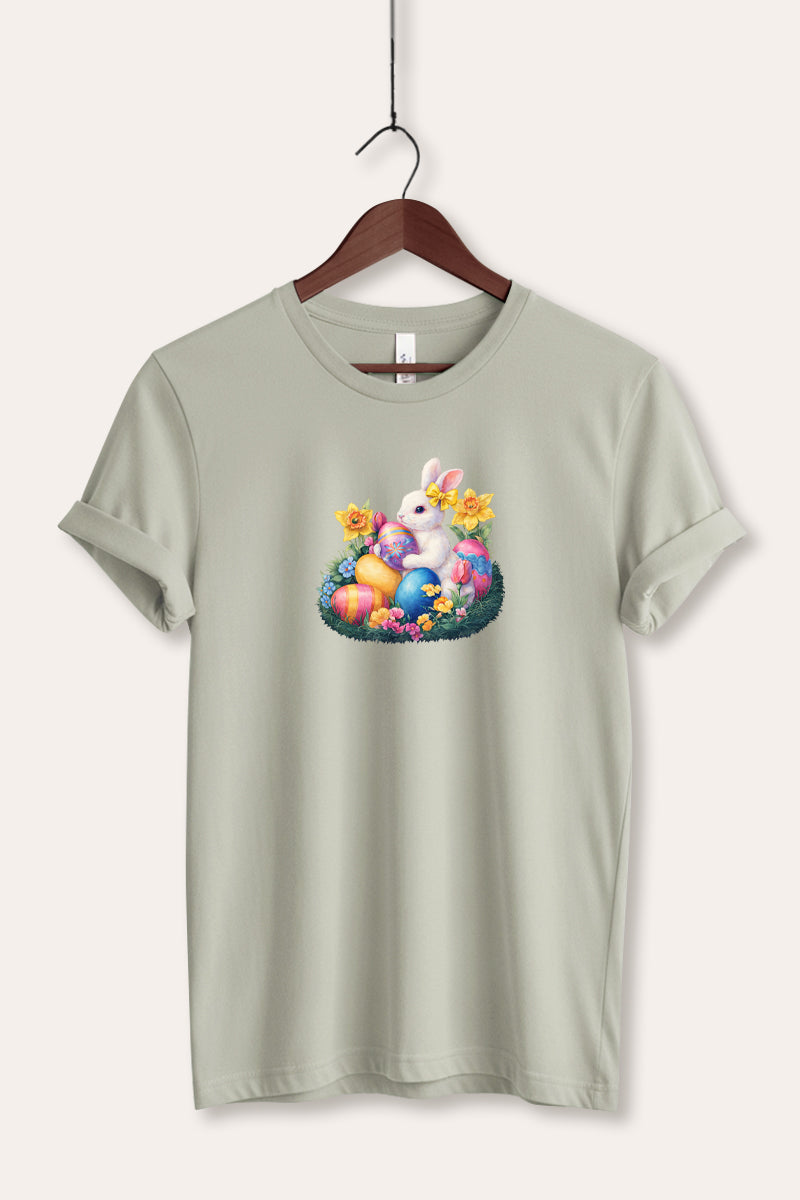 Easter Rabbit Egg Graphic Women's Jersey Tee