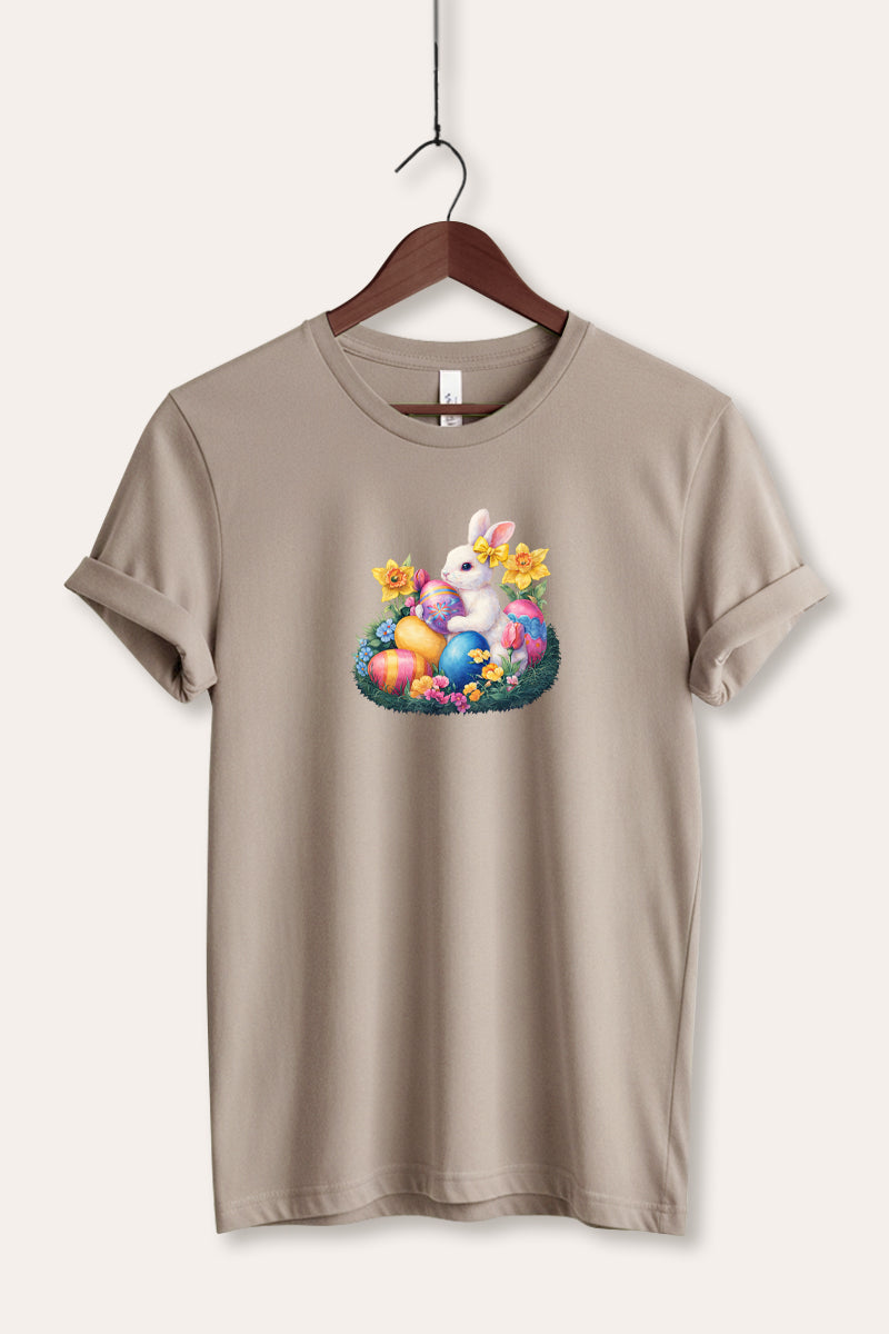 Easter Rabbit Egg Graphic Women's Jersey Tee