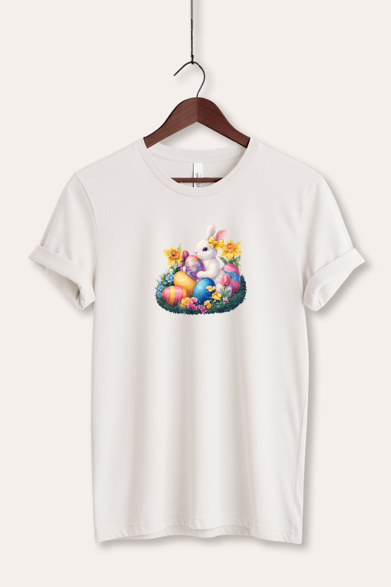 Easter Rabbit Egg Graphic Women's Jersey Tee