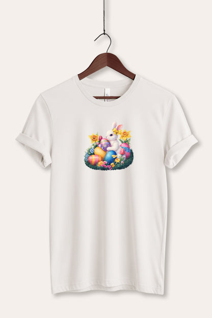 Easter Rabbit Egg Graphic Women's Jersey Tee