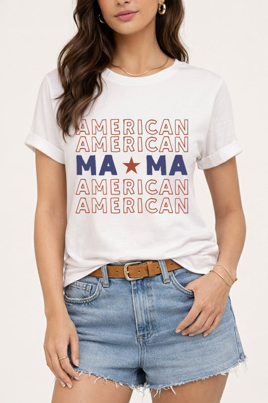 American MAMA Graphic Women's Jersey Tee