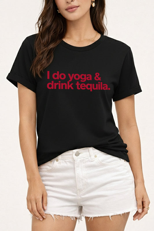 Yoga & Tequila Graphic Women's Jersey Tee
