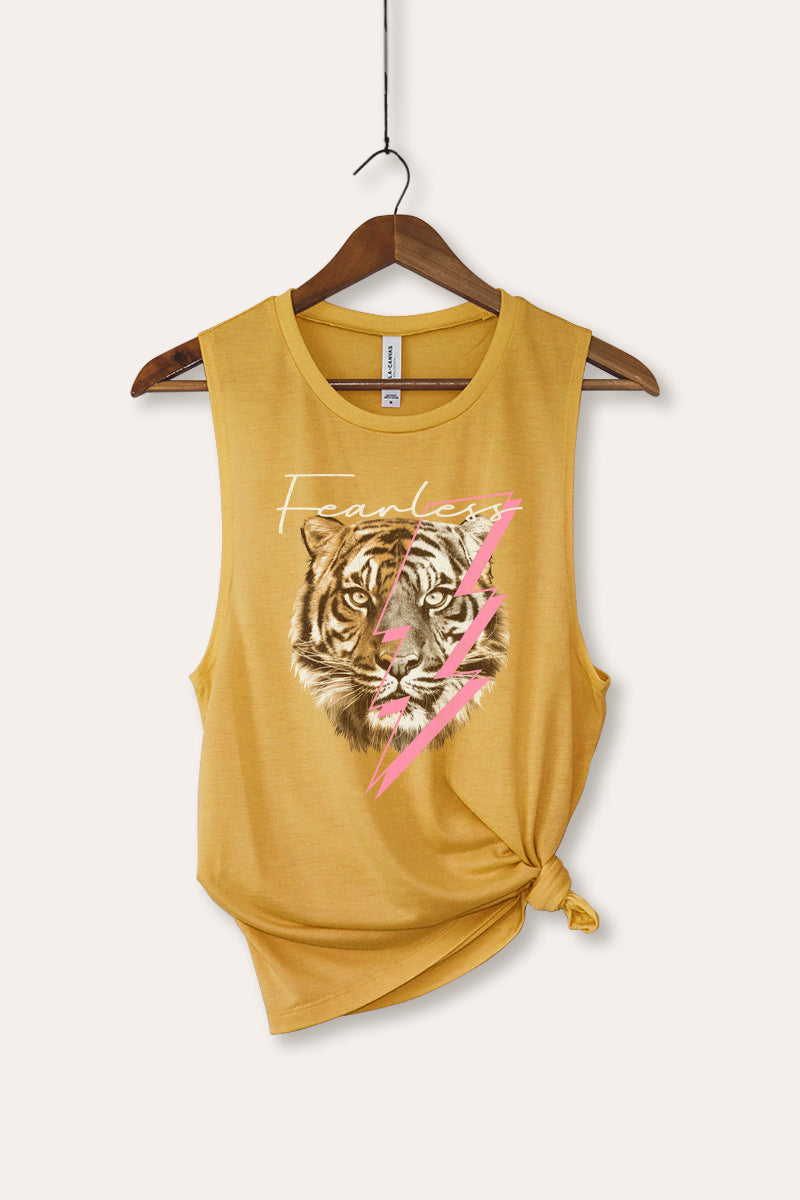 Fearless Tiger Lightning Graphic Women's Jersey Tank Top