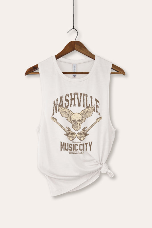 nashville music city bella+canvas® graphic tank top