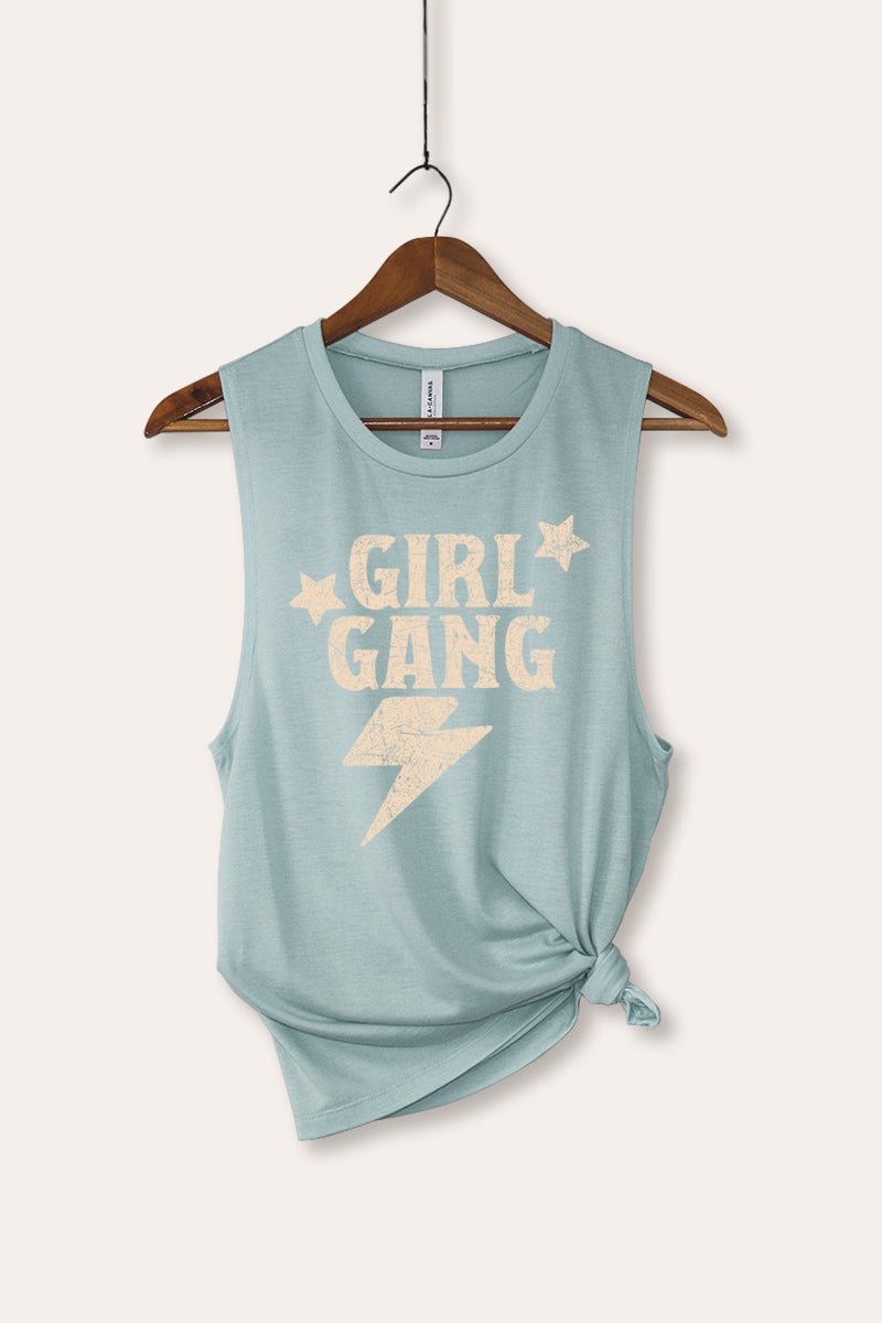 "girl gang" lightning bella+canvas® graphic tank top