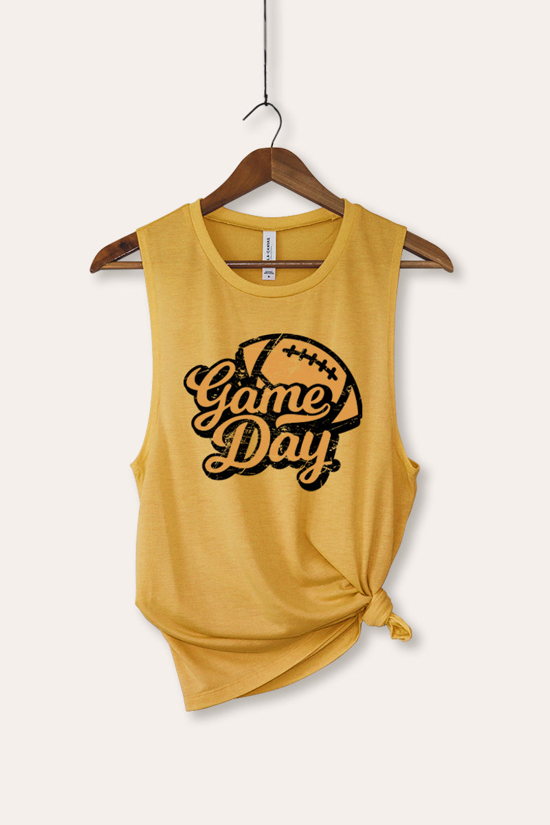 "game day" football bella+canvas® graphic tank top