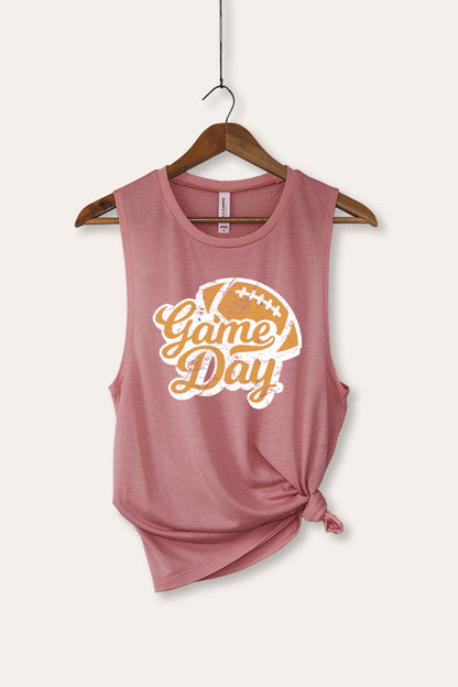 Game Day Football Sports Graphic Women's Jersey Tank Top