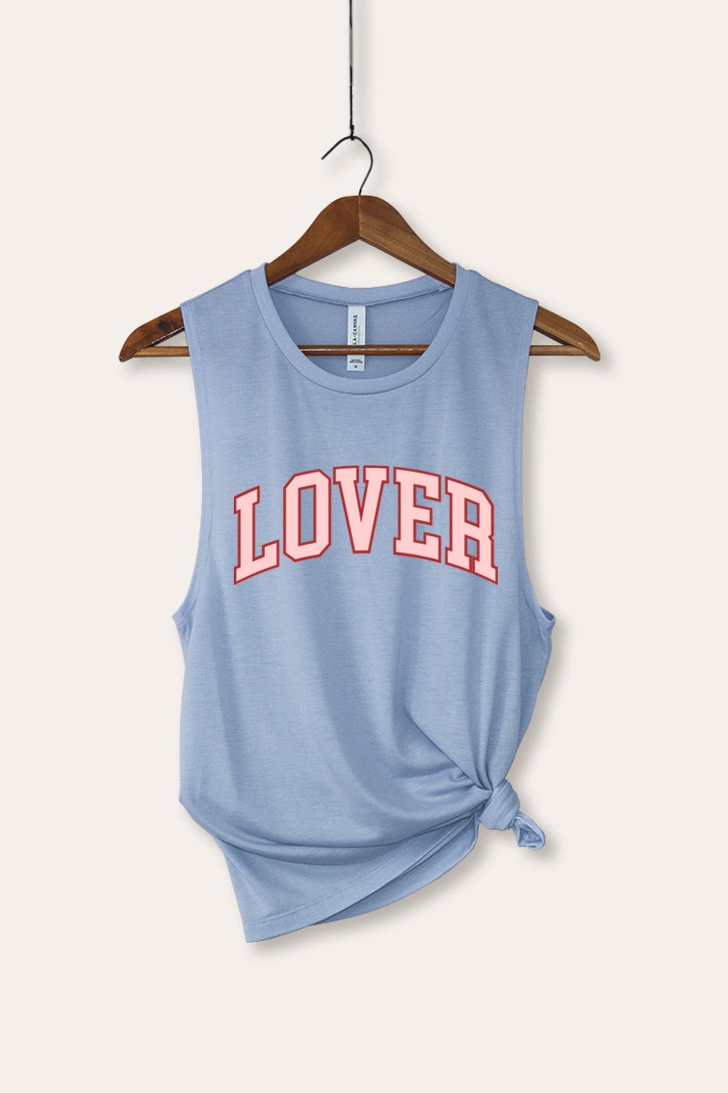 Lover Collegiate Graphic Women's Jersey Tank Top