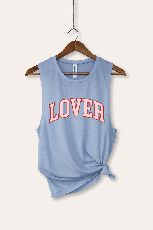 Lover Collegiate Graphic Women's Jersey Tank Top
