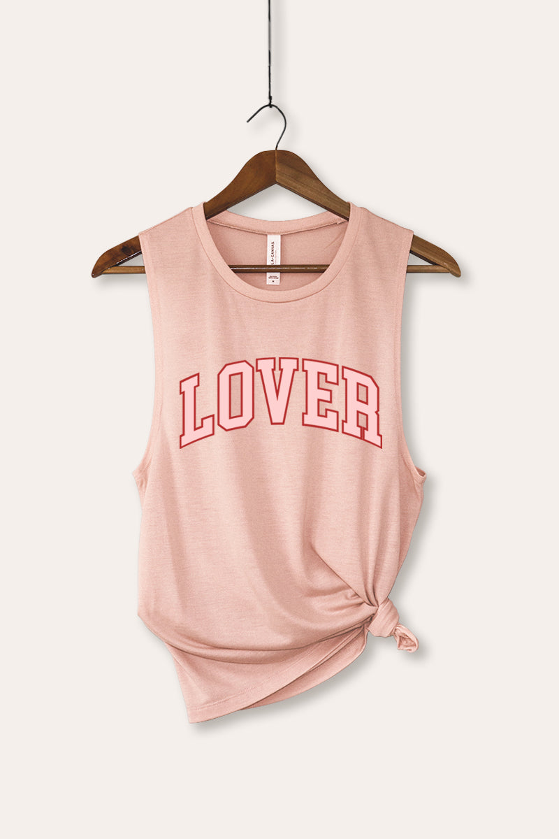 Lover Collegiate Graphic Women's Jersey Tank Top