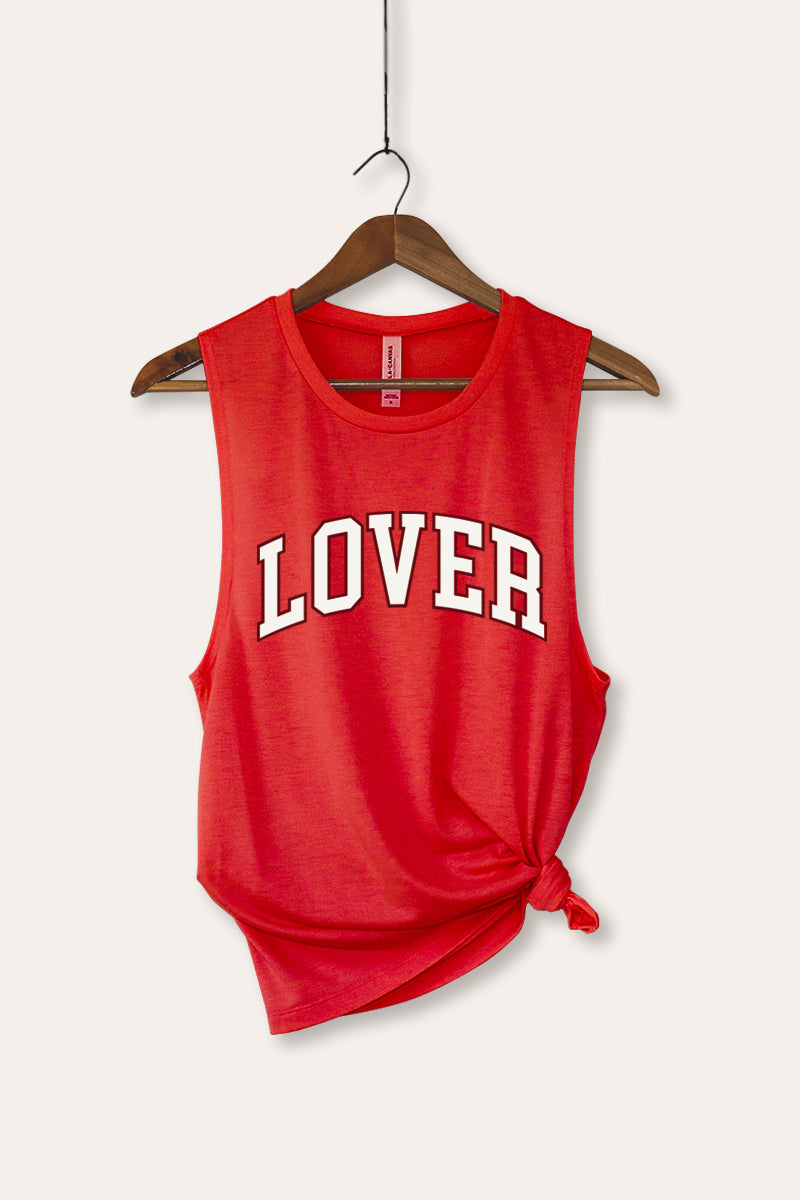 Lover Collegiate Graphic Women's Jersey Tank Top