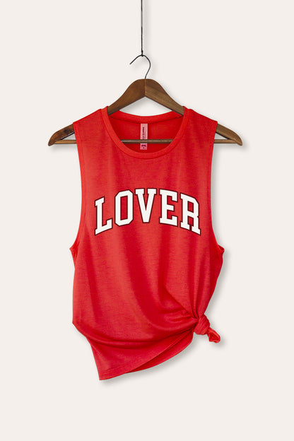 Lover Collegiate Graphic Women's Jersey Tank Top