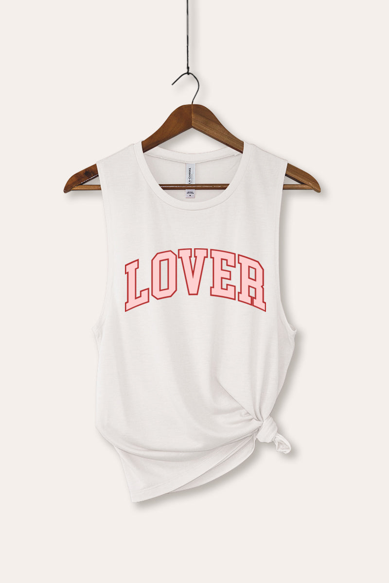 Lover Collegiate Graphic Women's Jersey Tank Top