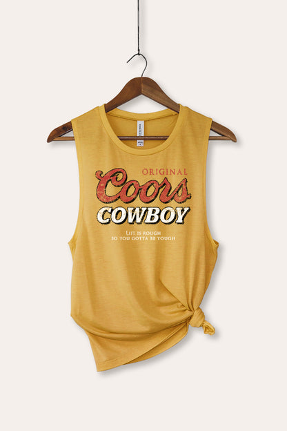 Coors Cowboy Western Graphic Women's Jersey Tank Top