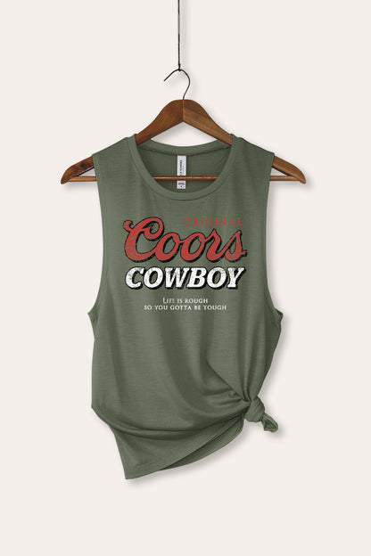 Coors Cowboy Western Graphic Women's Jersey Tank Top