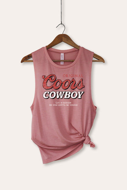 Coors Cowboy Western Graphic Women's Jersey Tank Top