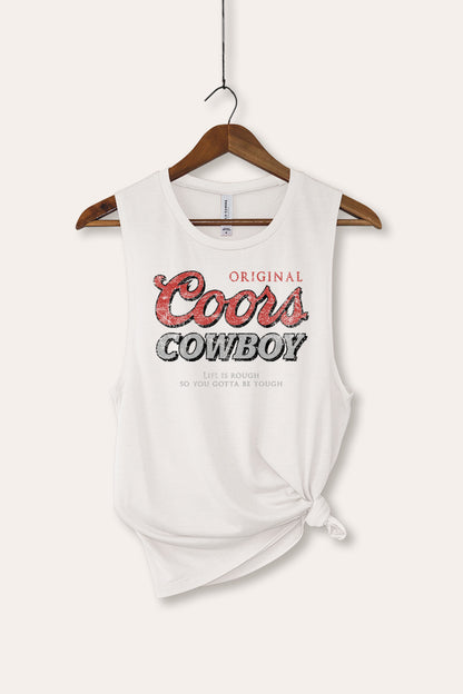 Coors Cowboy Western Graphic Women's Jersey Tank Top