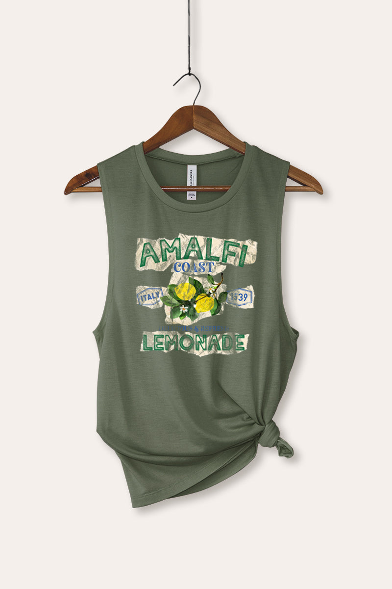 Amalfi Coast Lemon Fruit Graphic Women's Jersey Tank Top
