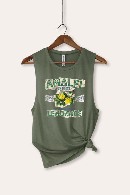 Amalfi Coast Lemon Fruit Graphic Women's Jersey Tank Top
