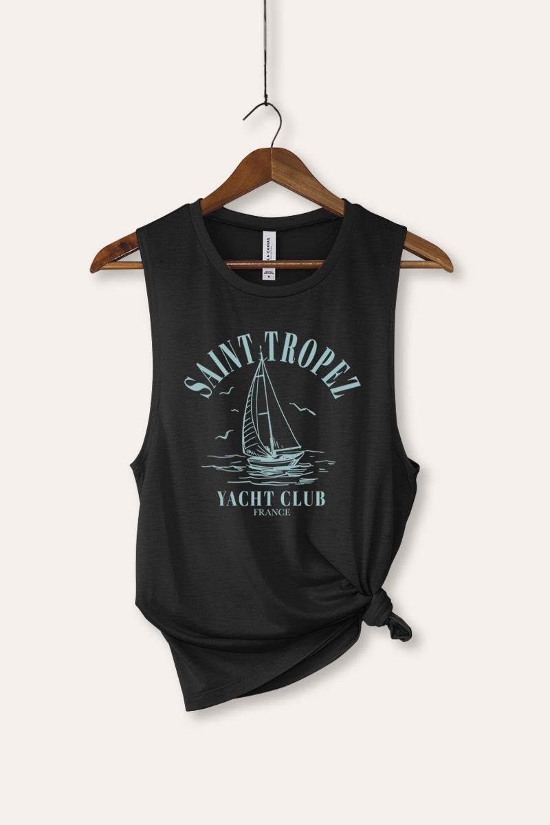 "saint tropez yacht club" bella+canvas® graphic tank top
