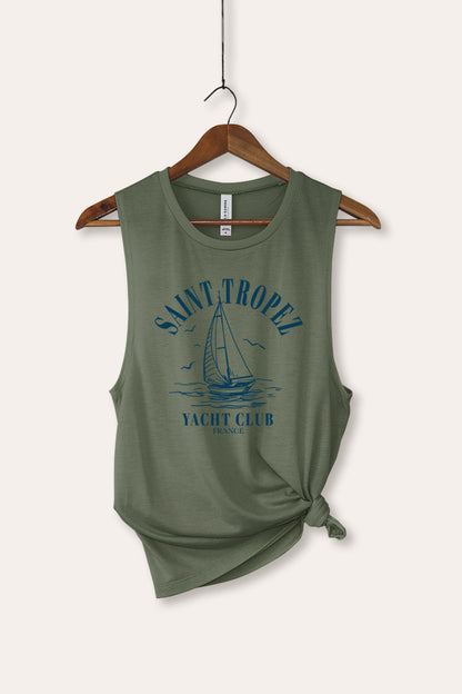 France Coastal Yacht Club Graphic Women's Jersey Tank Top