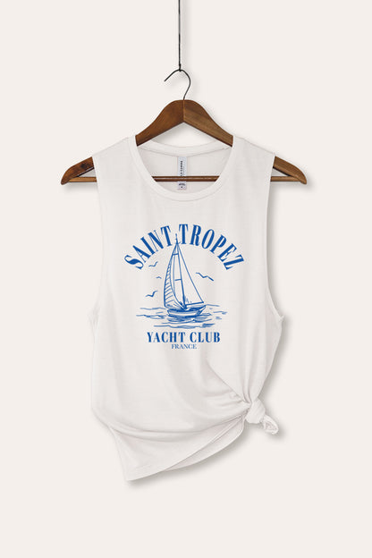 France Coastal Yacht Club Graphic Women's Jersey Tank Top