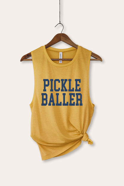 Pickle Baller Sports Graphic Women's Jersey Tank Top